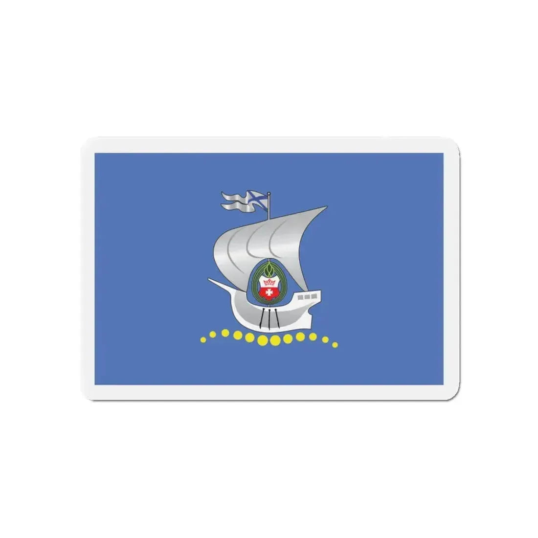 Flag of Kaliningrad Russia - Refrigerator Magnet 4 Inch - The Sticker Space