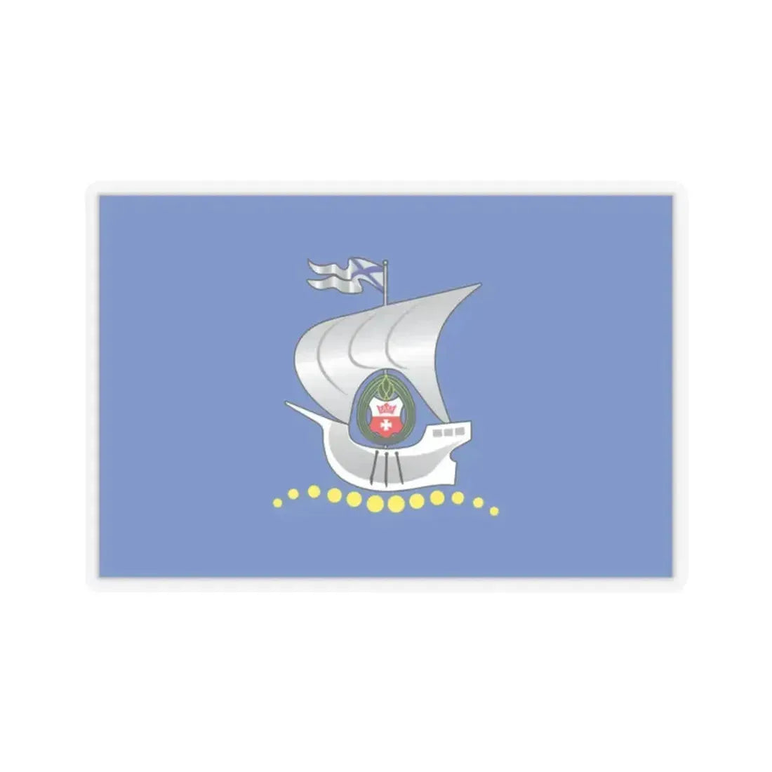 Flag of Kaliningrad Russia - STICKER Vinyl Kiss-Cut Decal 2 Inch Transparent - The Sticker Space
