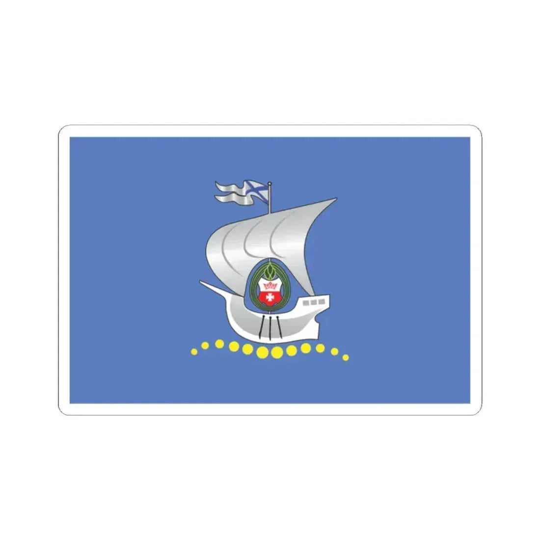 Flag of Kaliningrad Russia - STICKER Vinyl Kiss-Cut Decal 2 Inch White - The Sticker Space