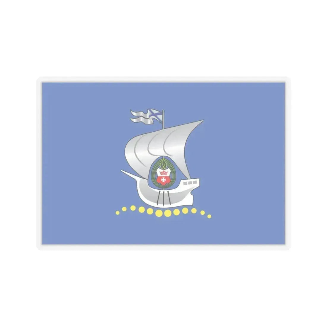 Flag of Kaliningrad Russia - STICKER Vinyl Kiss-Cut Decal 4 Inch Transparent - The Sticker Space