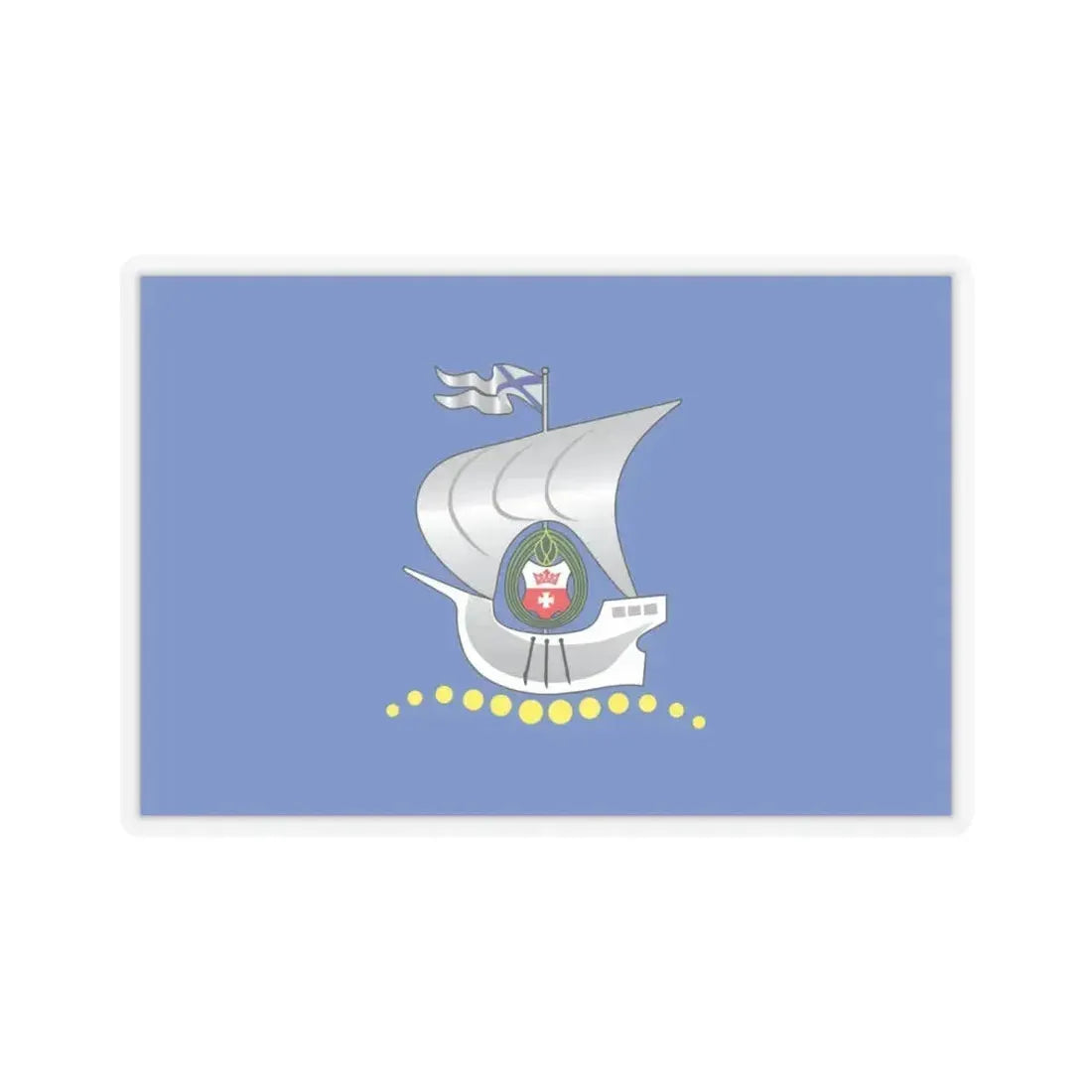 Flag of Kaliningrad Russia - STICKER Vinyl Kiss-Cut Decal 6 Inch Transparent - The Sticker Space