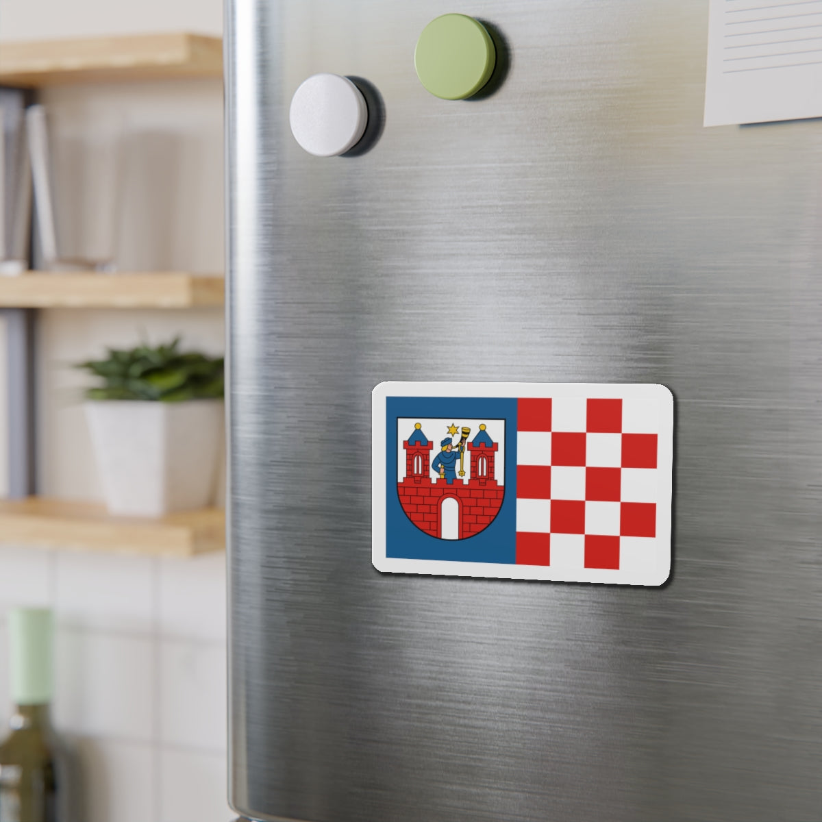 Flag of Kalisz Poland - Die-Cut Magnet-The Sticker Space