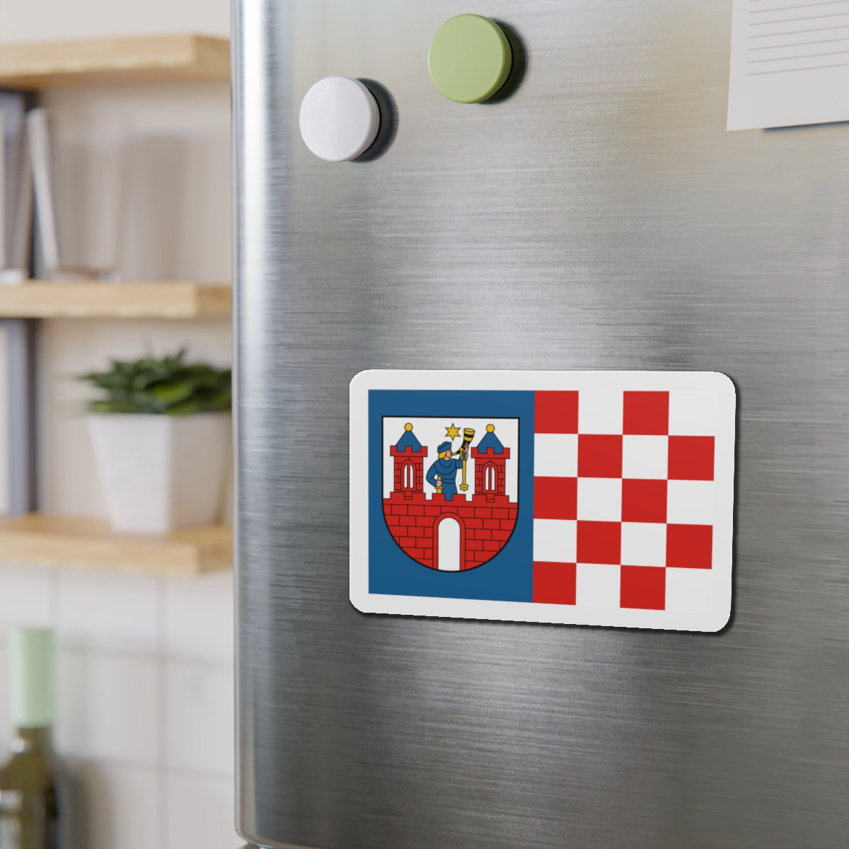 Flag of Kalisz Poland - Die-Cut Magnet-The Sticker Space