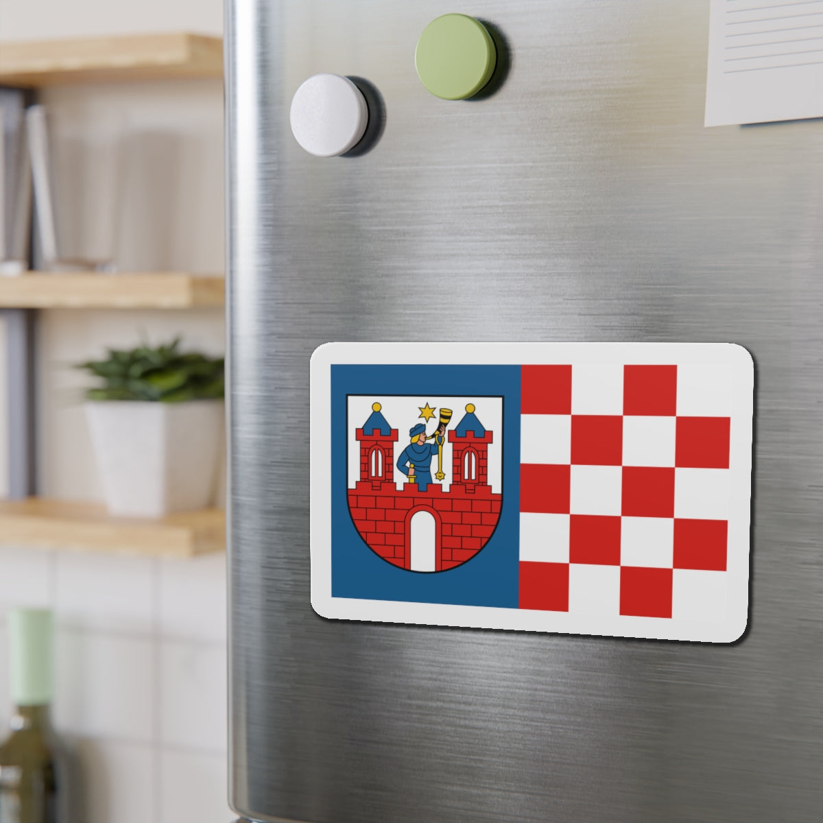 Flag of Kalisz Poland - Die-Cut Magnet-The Sticker Space