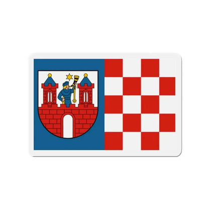 Flag of Kalisz Poland - Refrigerator Magnet 2 Inch - The Sticker Space
