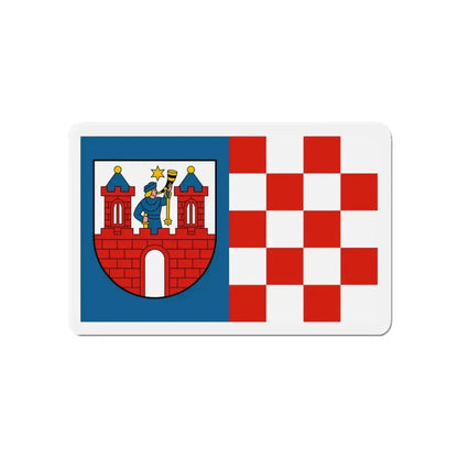 Flag of Kalisz Poland - Refrigerator Magnet 4 Inch - The Sticker Space