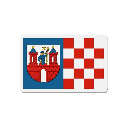 Flag of Kalisz Poland - Refrigerator Magnet - The Sticker Space