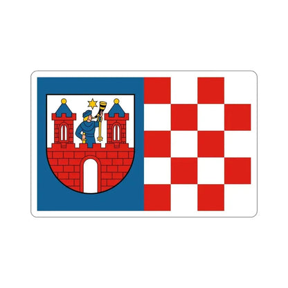 Flag of Kalisz Poland STICKER Vinyl Die-Cut Decal - The Sticker Space