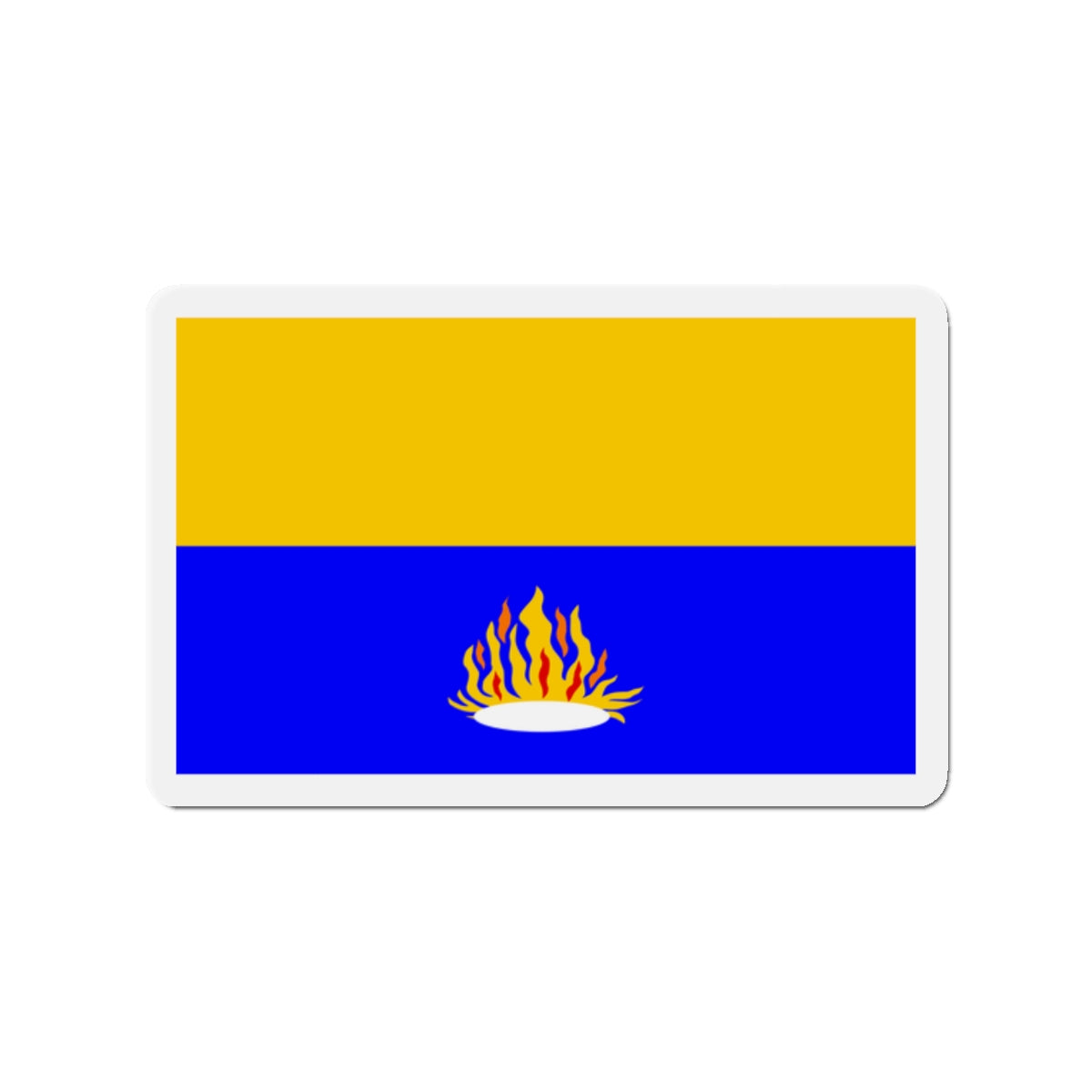 Flag of Kalkara 1993 to 2009 Malta - Die-Cut Magnet-2" x 2"-The Sticker Space