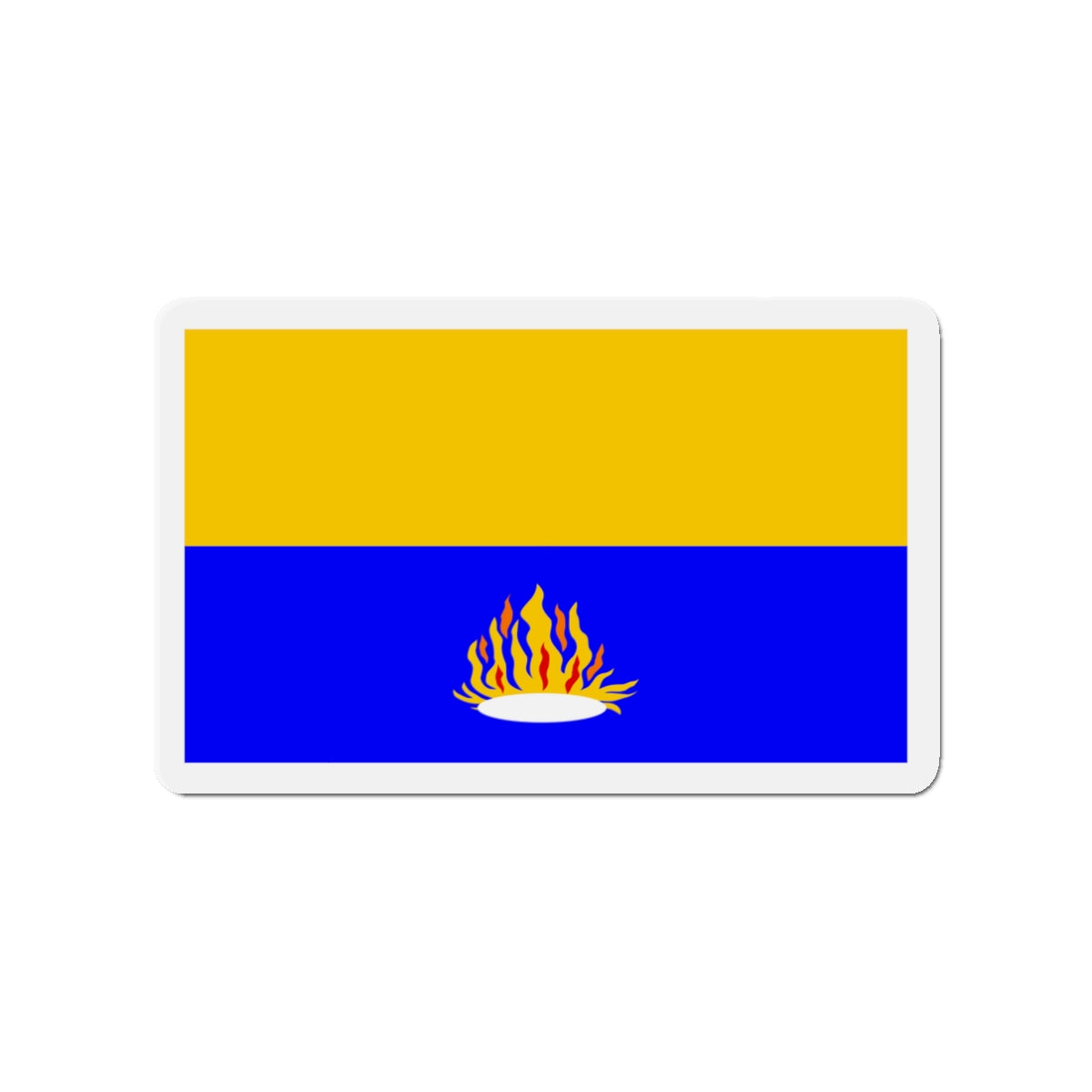 Flag of Kalkara 1993 to 2009 Malta - Die-Cut Magnet-3" x 3"-The Sticker Space