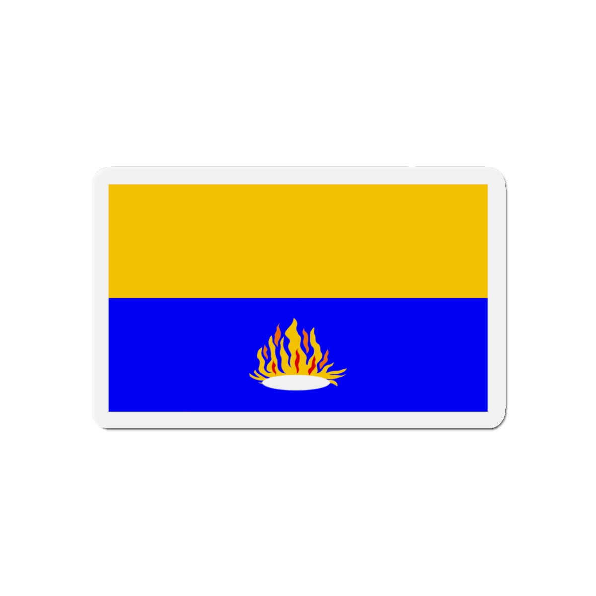 Flag of Kalkara 1993 to 2009 Malta - Die-Cut Magnet-5" x 5"-The Sticker Space