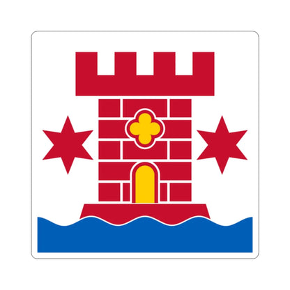 Flag of Kalmar (Sweden) STICKER Vinyl Kiss-Cut Decal 2 Inch White - The Sticker Space