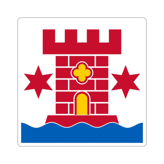 Flag of Kalmar (Sweden) STICKER Vinyl Kiss-Cut Decal 2 Inch White - The Sticker Space