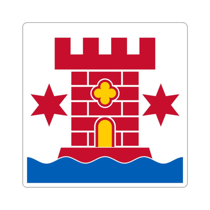 Flag of Kalmar (Sweden) STICKER Vinyl Kiss-Cut Decal 3 Inch White - The Sticker Space