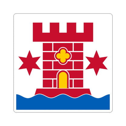 Flag of Kalmar (Sweden) STICKER Vinyl Kiss-Cut Decal 4 Inch White - The Sticker Space
