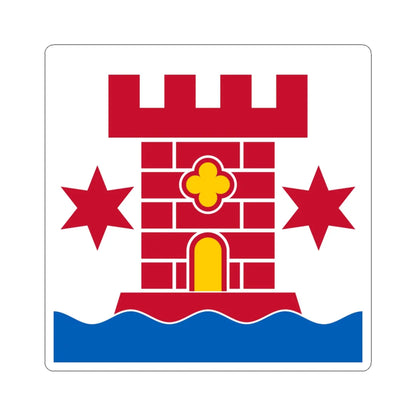 Flag of Kalmar (Sweden) STICKER Vinyl Kiss-Cut Decal 6 Inch White - The Sticker Space