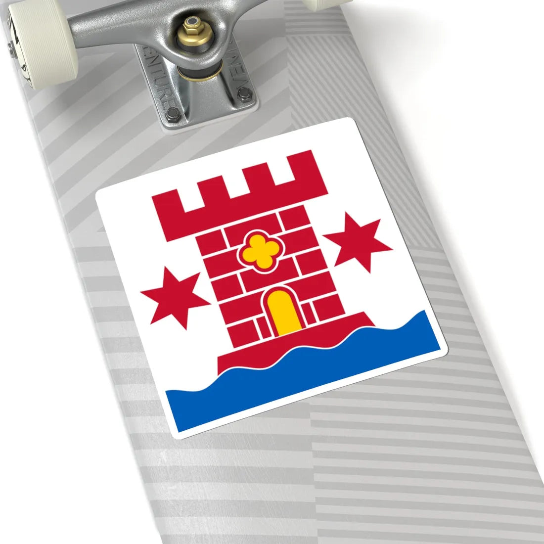 Flag of Kalmar (Sweden) STICKER Vinyl Kiss-Cut Decal - The Sticker Space