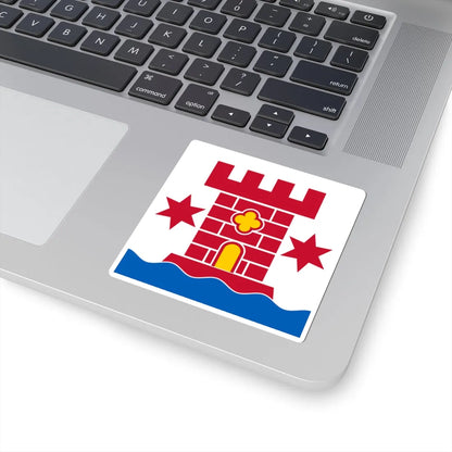 Flag of Kalmar (Sweden) STICKER Vinyl Kiss-Cut Decal - The Sticker Space