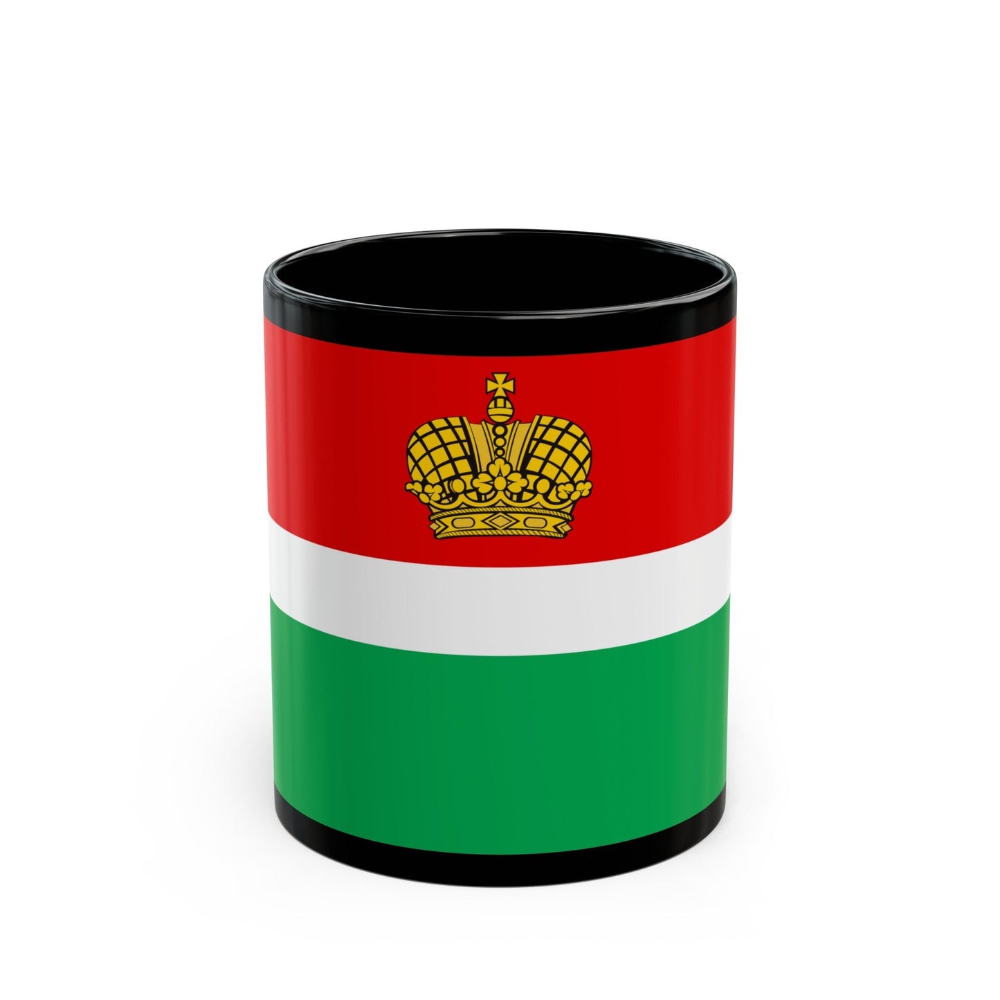 Flag of Kaluga Oblast Russia - Black Coffee Mug-11oz-The Sticker Space