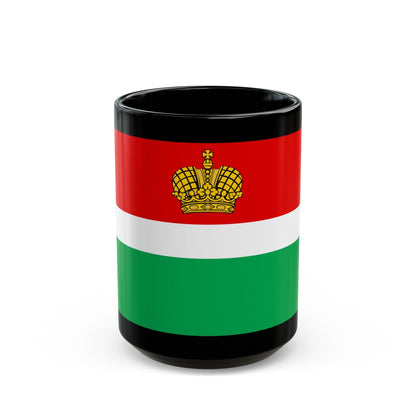 Flag of Kaluga Oblast Russia - Black Coffee Mug-15oz-The Sticker Space