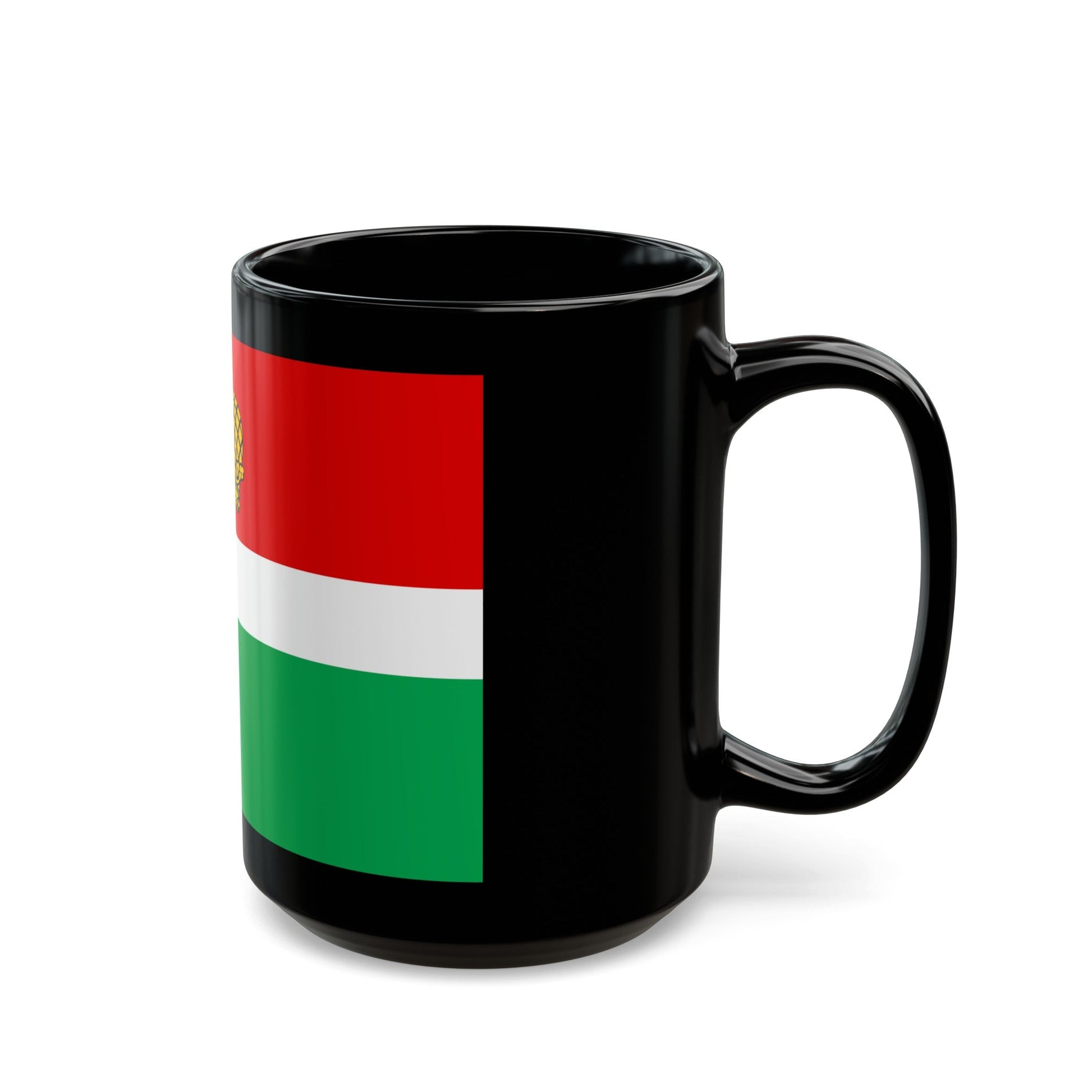 Flag of Kaluga Oblast Russia - Black Coffee Mug-The Sticker Space