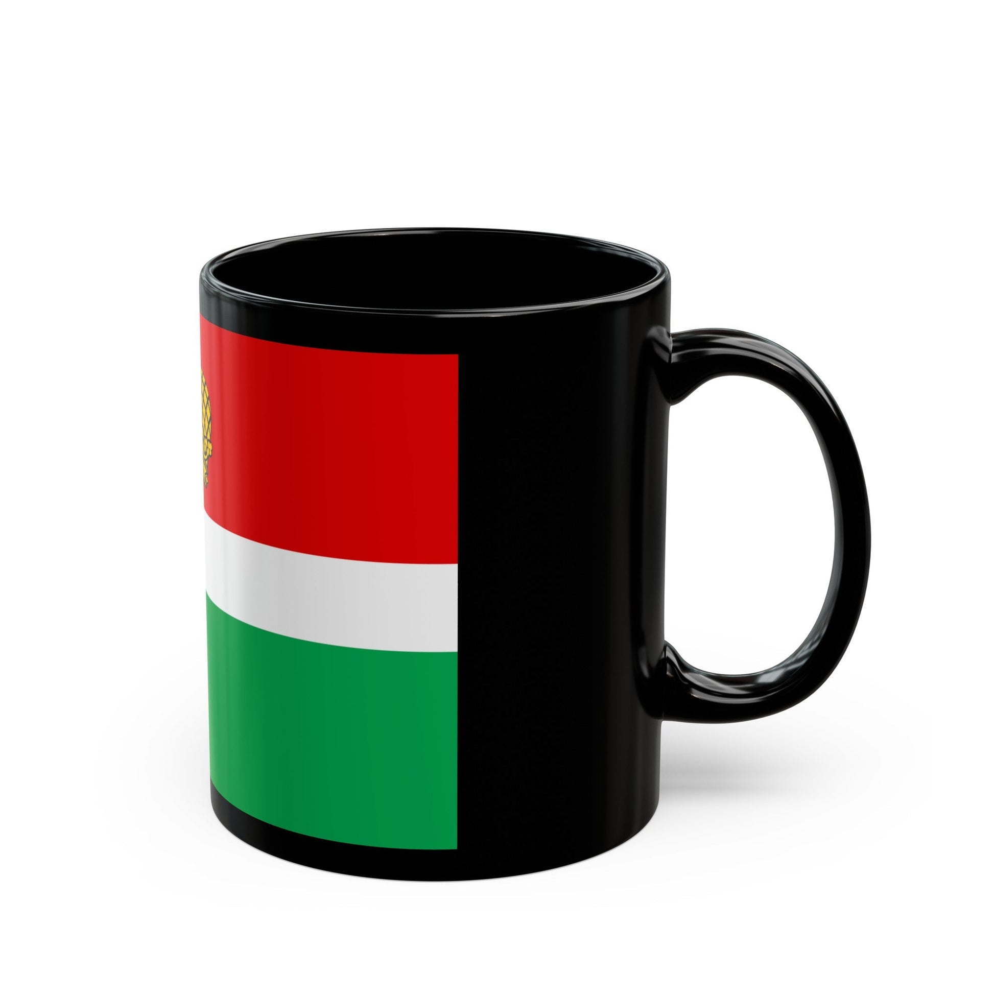 Flag of Kaluga Oblast Russia - Black Coffee Mug-The Sticker Space