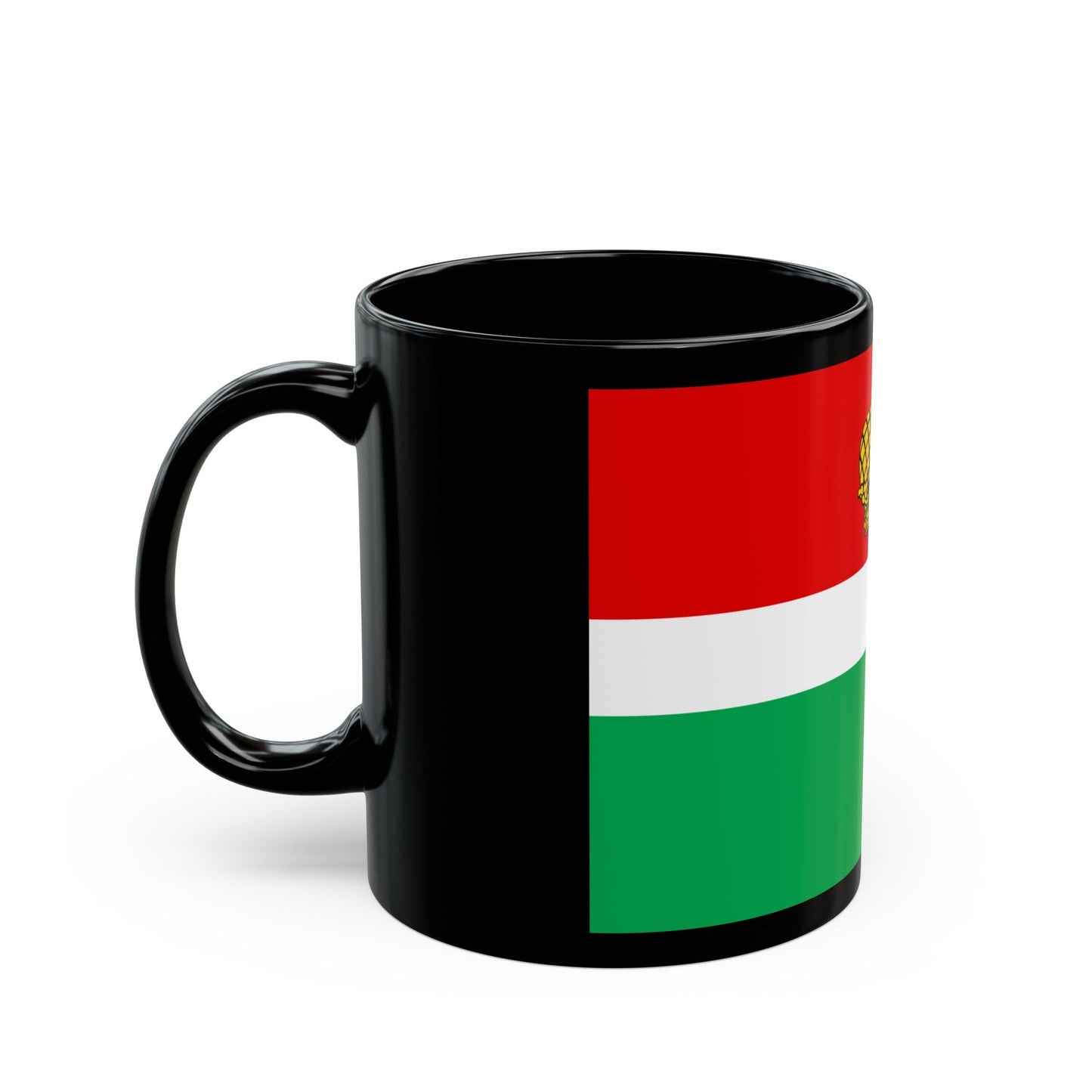 Flag of Kaluga Oblast Russia - Black Coffee Mug-The Sticker Space