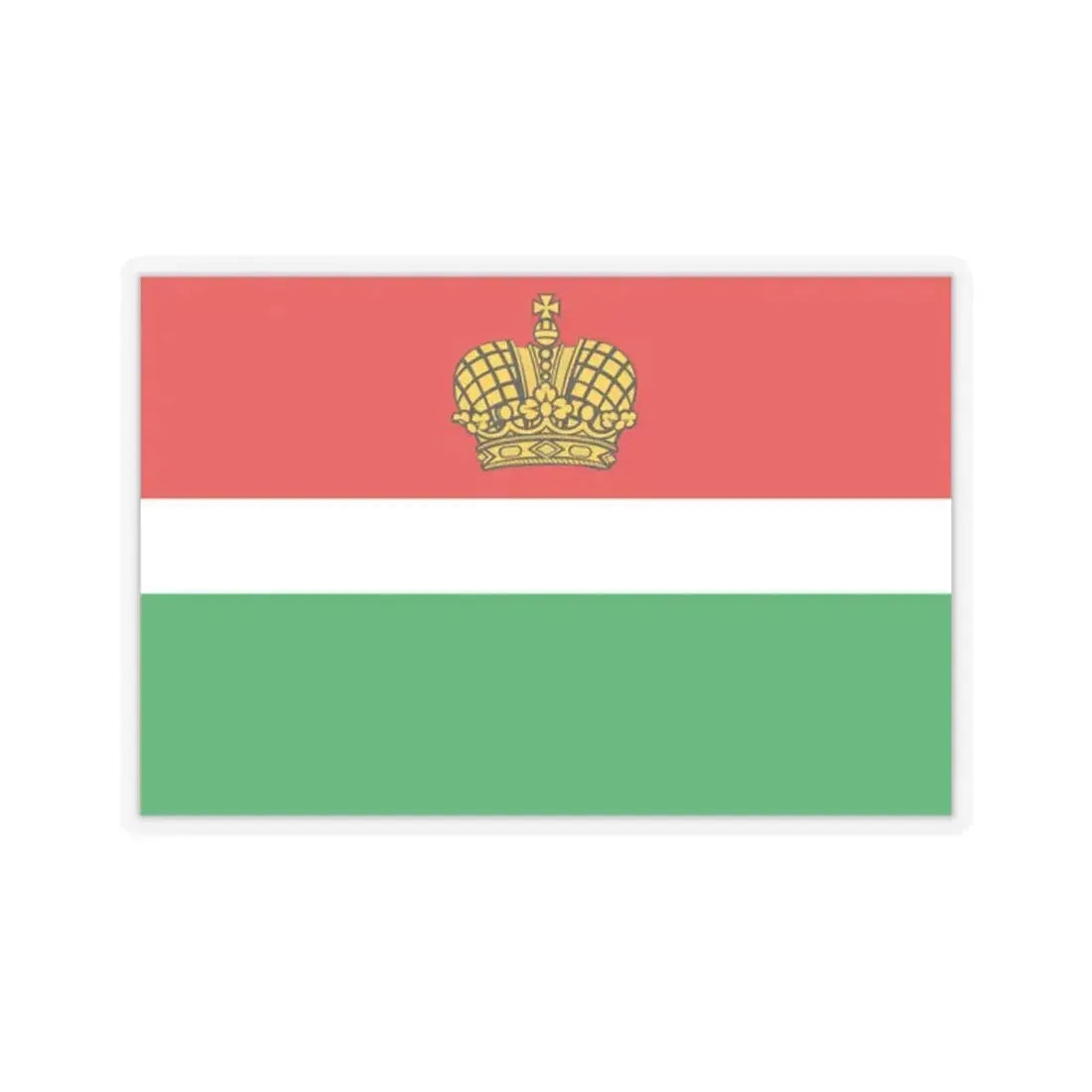 Flag of Kaluga Oblast Russia - STICKER Vinyl Kiss-Cut Decal 2 Inch Transparent - The Sticker Space