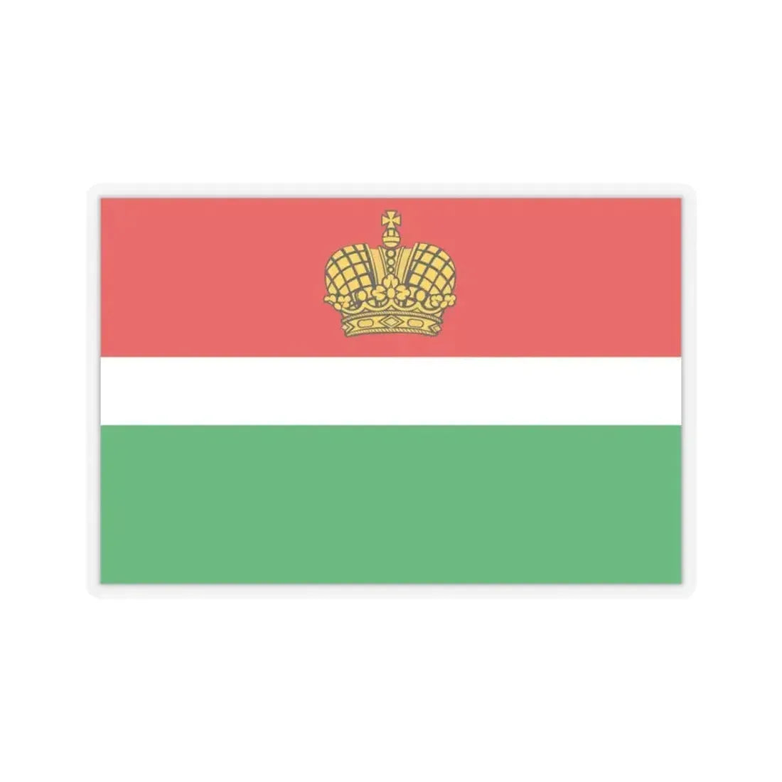Flag of Kaluga Oblast Russia - STICKER Vinyl Kiss-Cut Decal 3 Inch Transparent - The Sticker Space