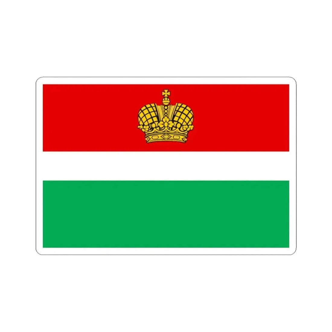 Flag of Kaluga Oblast Russia - STICKER Vinyl Kiss-Cut Decal 3 Inch White - The Sticker Space