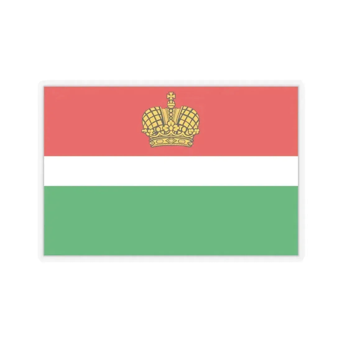 Flag of Kaluga Oblast Russia - STICKER Vinyl Kiss-Cut Decal 4 Inch Transparent - The Sticker Space