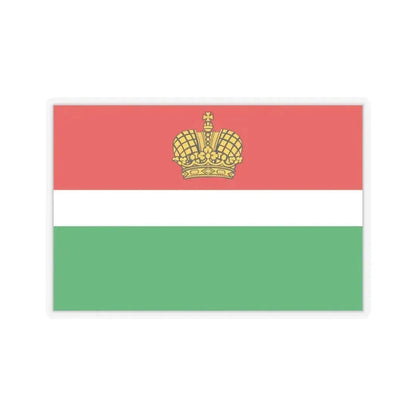Flag of Kaluga Oblast Russia - STICKER Vinyl Kiss-Cut Decal 4 Inch Transparent - The Sticker Space
