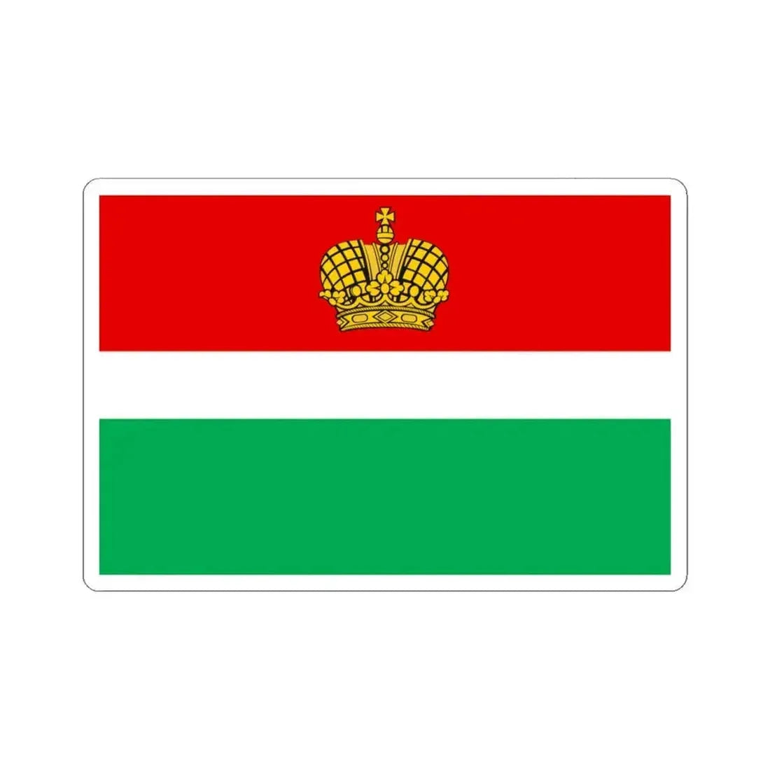 Flag of Kaluga Oblast Russia - STICKER Vinyl Kiss-Cut Decal 4 Inch White - The Sticker Space