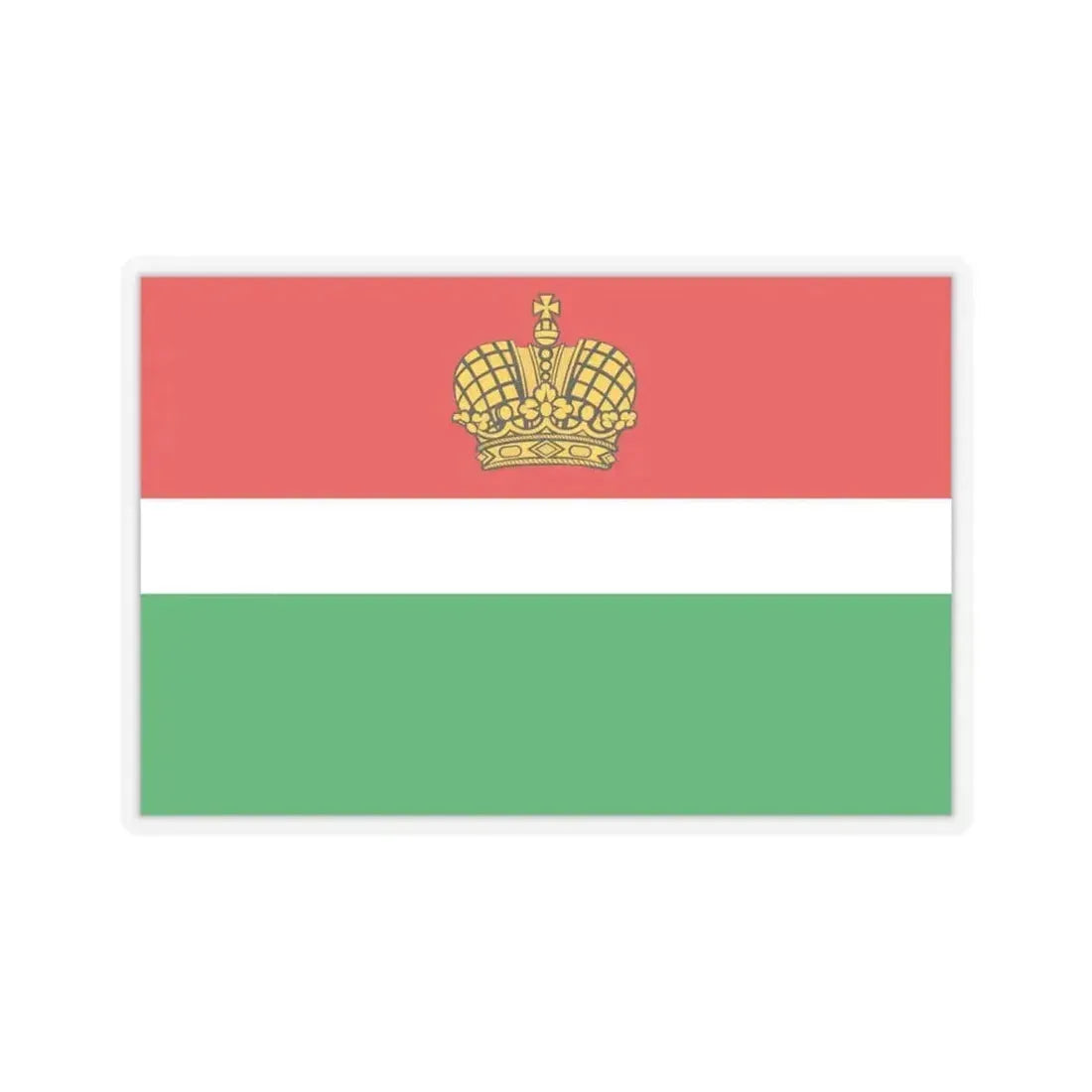 Flag of Kaluga Oblast Russia - STICKER Vinyl Kiss-Cut Decal 6 Inch Transparent - The Sticker Space