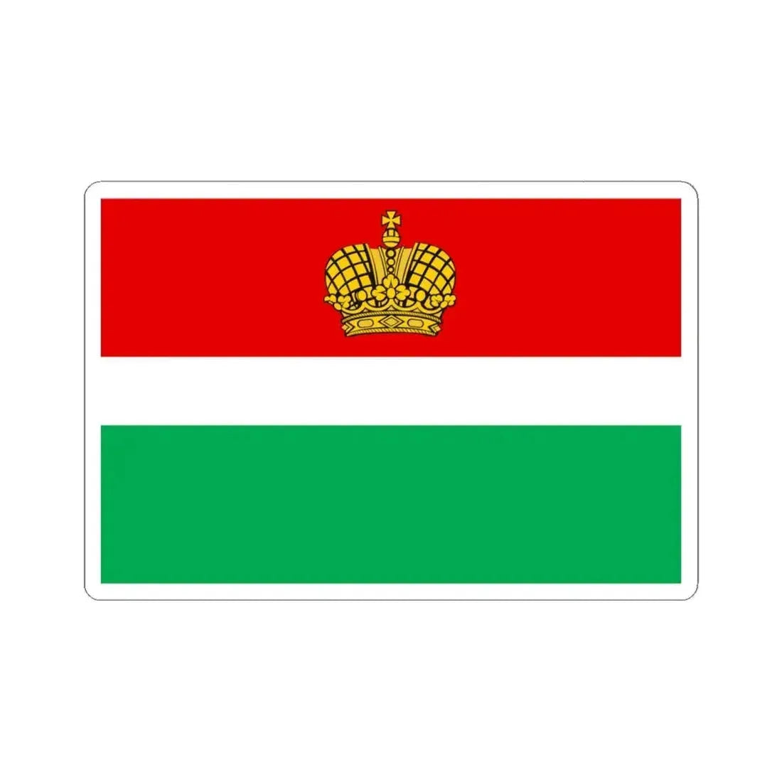 Flag of Kaluga Oblast Russia - STICKER Vinyl Kiss-Cut Decal 6 Inch White - The Sticker Space