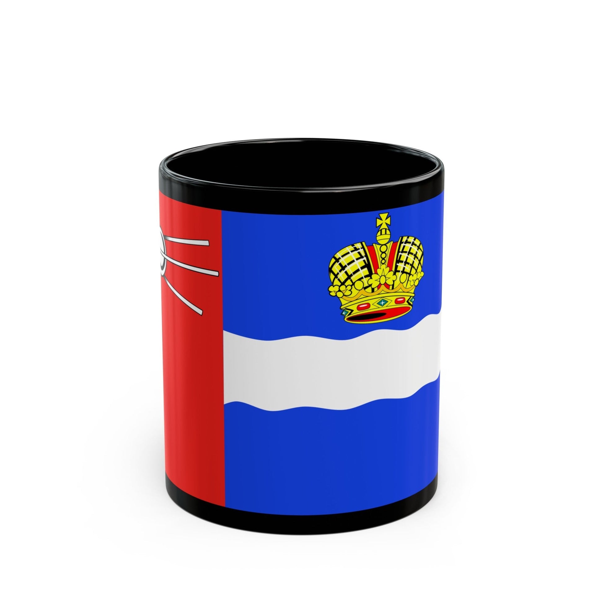 Flag of Kaluga Russia - Black Coffee Mug-11oz-The Sticker Space