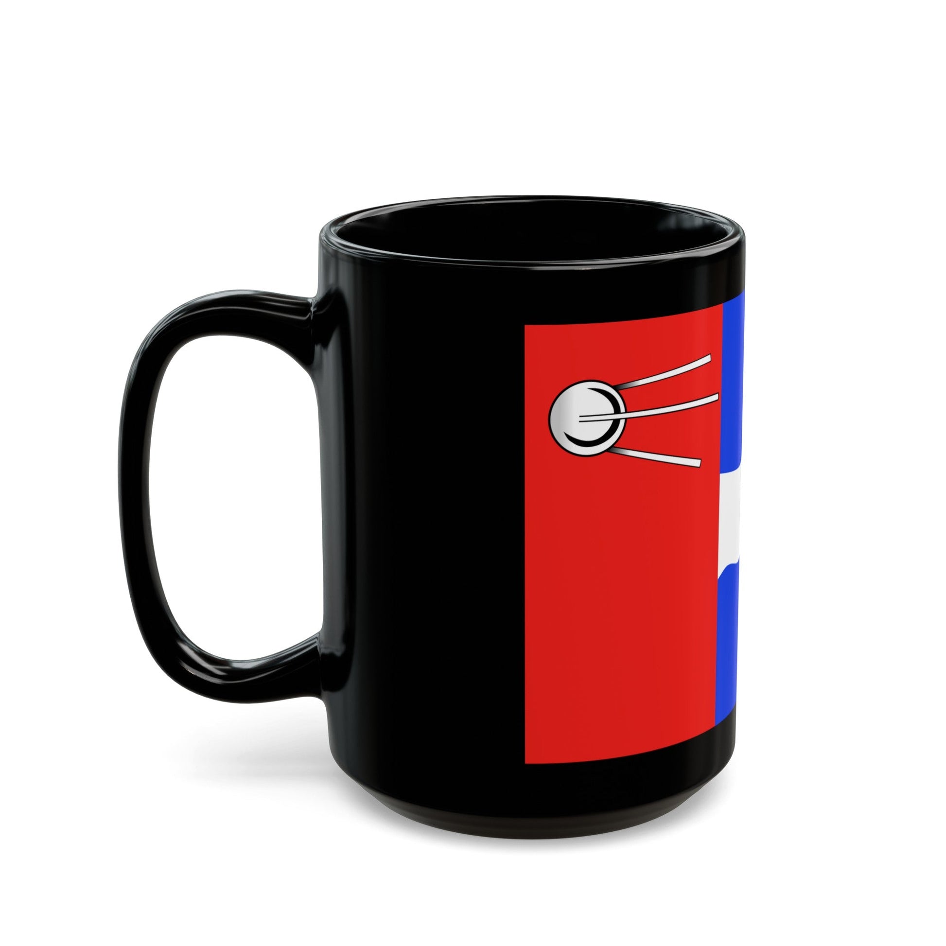 Flag of Kaluga Russia - Black Coffee Mug-The Sticker Space