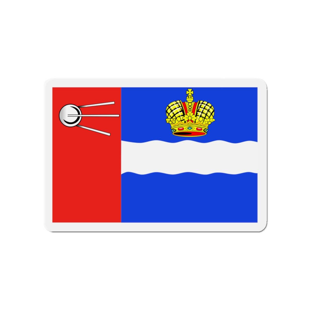 Flag of Kaluga Russia - Die-Cut Magnet-3" x 3"-The Sticker Space