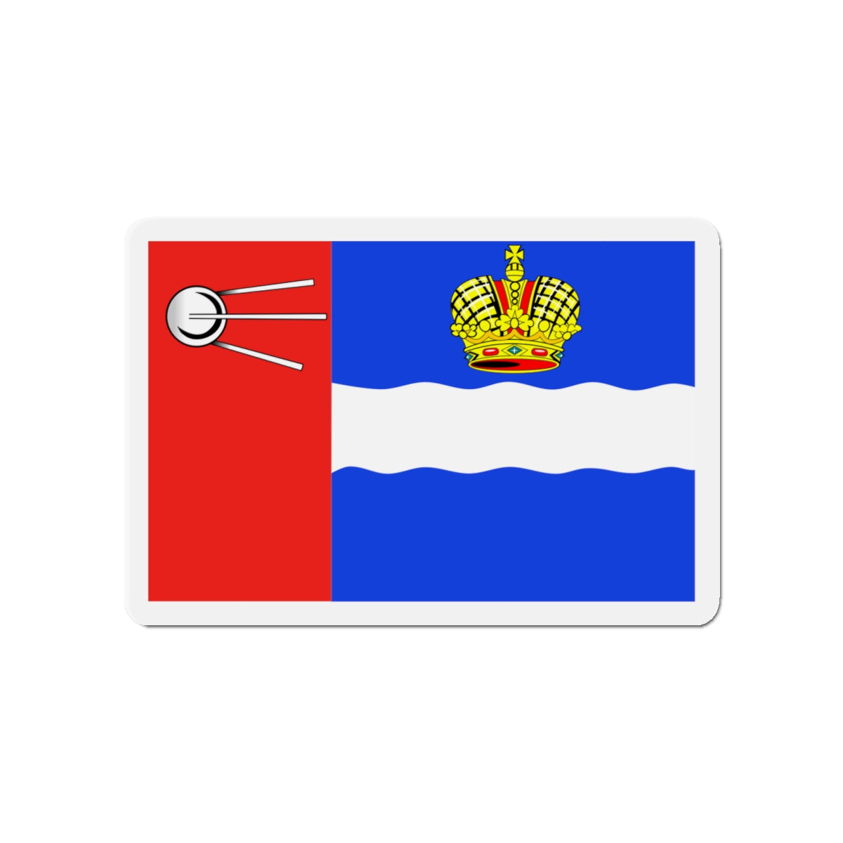 Flag of Kaluga Russia - Die-Cut Magnet-4" x 4"-The Sticker Space