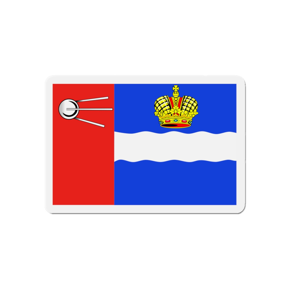 Flag of Kaluga Russia - Die-Cut Magnet-5" x 5"-The Sticker Space