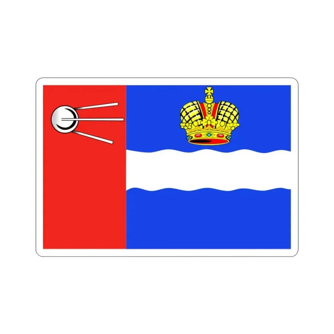 Flag of Kaluga Russia STICKER Vinyl Die-Cut Decal 2 Inch - The Sticker Space