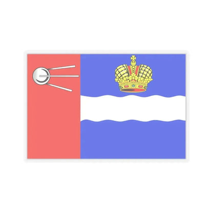 Flag of Kaluga Russia - STICKER Vinyl Kiss-Cut Decal 3 Inch Transparent - The Sticker Space