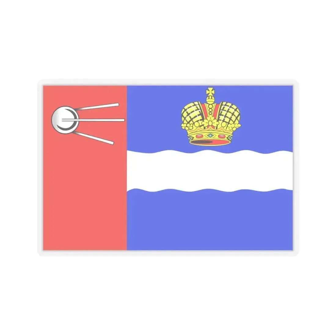 Flag of Kaluga Russia - STICKER Vinyl Kiss-Cut Decal 6 Inch Transparent - The Sticker Space