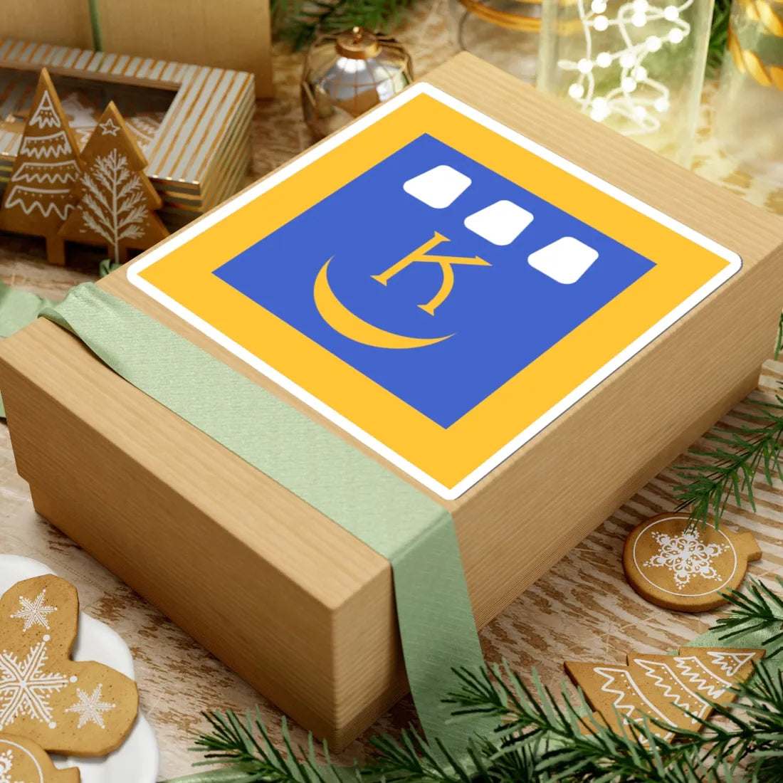 Flag of Kalush (Ukraine) STICKER Vinyl Kiss-Cut Decal - The Sticker Space