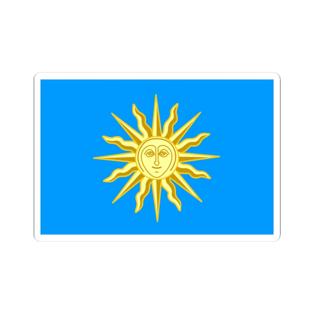 Flag of Kamianets-Podilskyi (Ukraine) STICKER Vinyl Kiss-Cut Decal 3 Inch White - The Sticker Space