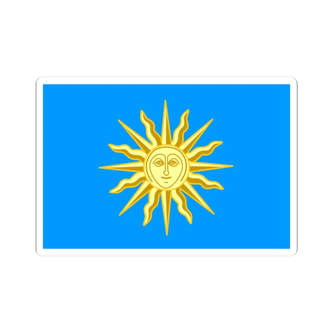 Flag of Kamianets-Podilskyi (Ukraine) STICKER Vinyl Kiss-Cut Decal 4 Inch White - The Sticker Space