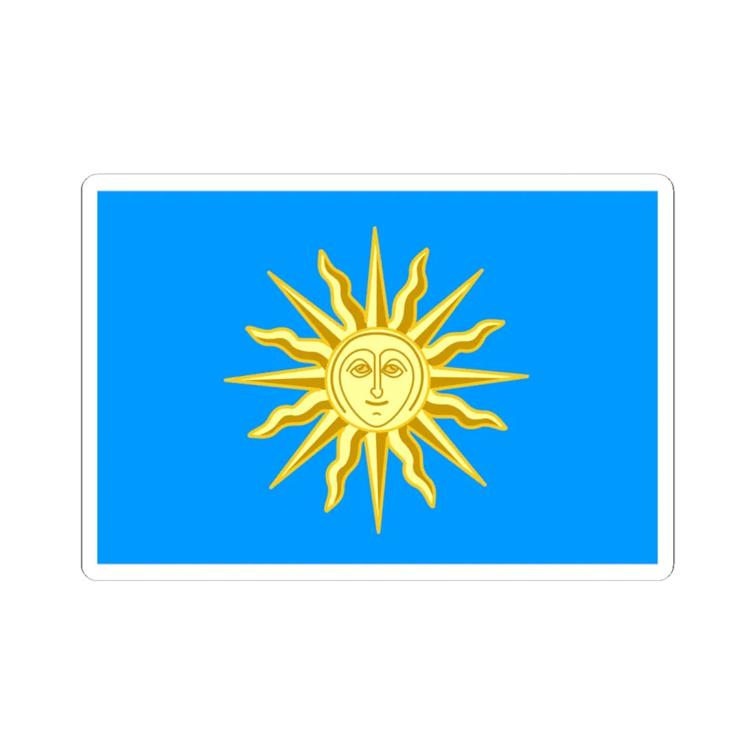 Flag of Kamianets-Podilskyi (Ukraine) STICKER Vinyl Kiss-Cut Decal 6 Inch White - The Sticker Space