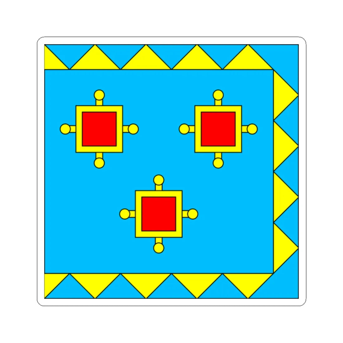 Flag of Kamianka-Buzka (Ukraine) STICKER Vinyl Kiss-Cut Decal 2 Inch White - The Sticker Space