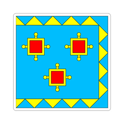 Flag of Kamianka-Buzka (Ukraine) STICKER Vinyl Kiss-Cut Decal 2 Inch White - The Sticker Space