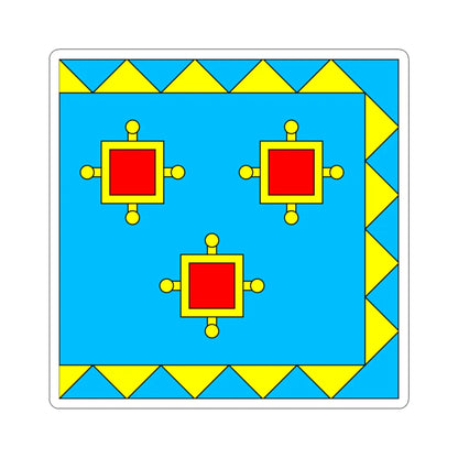 Flag of Kamianka-Buzka (Ukraine) STICKER Vinyl Kiss-Cut Decal 6 Inch White - The Sticker Space